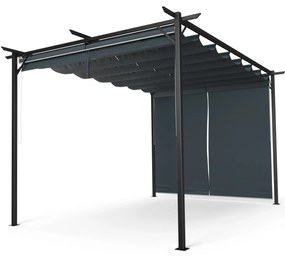 Blumfeldt Pantheon Robust Pergola, 3x4 m időjárásálló porszórt acél oldalsó redőnyökkel