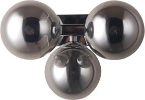 Italux glamour modern fali lámpa marbelio króm füstös itxwl-6161-3 ch+sm