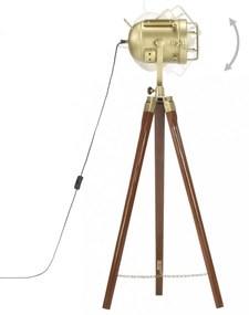 háromlábú tömör mangófa állólámpa 97 cm