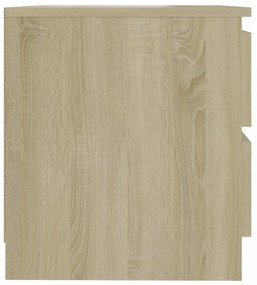 2 db sonoma tölgy színű szerelt fa éjjeliszekrény 50x39x43,5 cm
