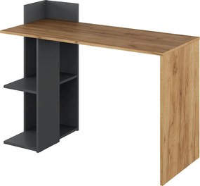 Számítógépasztal, tölgy craft arany/grafit, ZINO NEW