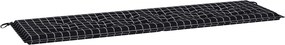 vidaXL Pad párna Kockás Fekete Kockás 150 x 50 x 3 cm Oxford Szövet