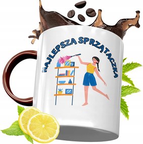 Bordó Bögre Takarítónőnek Születésnapi Ajándék fényképes nyomtatással