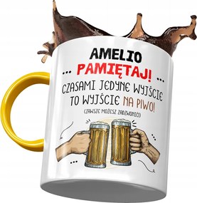 Sárga Bögre Amelia Feleség Barátnő Nyomtatott Fotóval