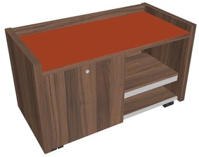 Verno mobil konténer 100 x 50 cm üveggel, bal, dió / narancs