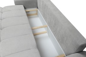 Lutario kanapé ágyneműfunkcióval - szürke Venice 2023 vízlepergető szövet