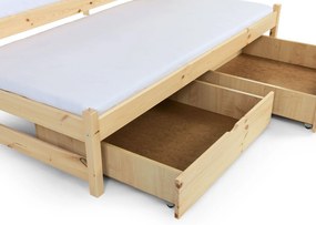 Wilsondo PETRA 5 emeletes ágy pótággyal - natúr borovi Méret: 200x90