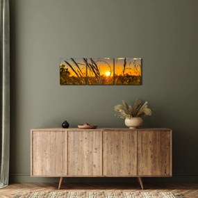 A mező naplementekor képe (órával) (90x30 cm)