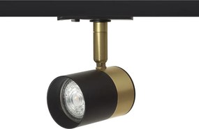 RENDL LALA egyáramkörös sínre fekete sárgaréz 230V LED GU10 9W