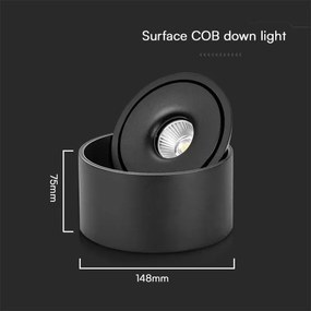 LED Spotlámpa LED/20W/230V 3000/4000/6400K fekete