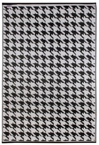 Houndstooth fekete-fehér kültéri szőnyeg, 120 x 180 cm - Green Decore