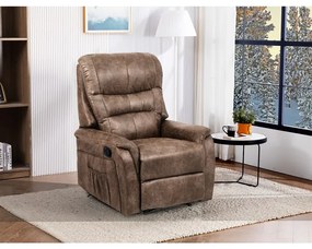 Kávébarna Vintage Szövet Fekvőfotel. TV-5053 COF3