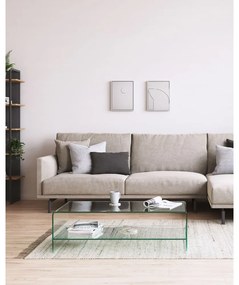 Üveg dohányzóasztal 55x110 cm Burano – Kave Home