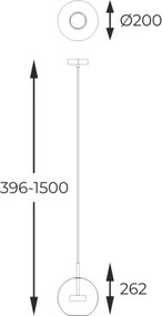 ZUMA LINE P0428-01J-L4AC ENCELADUS Egyágú Függesztett Lámpa Fém LED IP20