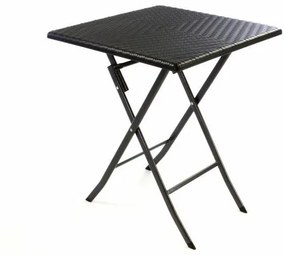 GARTHEN Összecsukható kerti asztal rattan 75 x 61 x 61 cm
