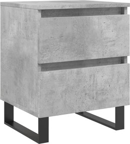 vidaXL betonszürke szerelt fa éjjeliszekrény 40x35x50 cm