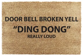 Kókuszrost lábtörlő 40x60 cm Yell Ding Dong – Artsy Doormats