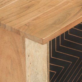 tömör akácfa TV-szekrény 112 x 30 x 40 cm