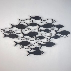 Fish fém fali dekoráció, 41×70 cm