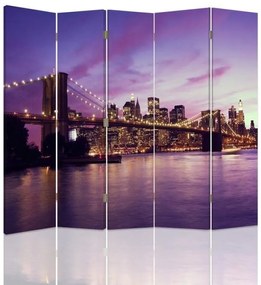 Gario Paraván Manhattan lilába merülve Méret: 180 x 170 cm, Kivitelezés: Klasszikus paraván