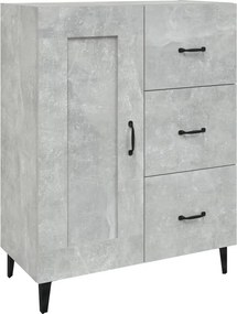 vidaXL betonszürke szerelt fa tálalószekrény 69,5 x 34 x 90 cm