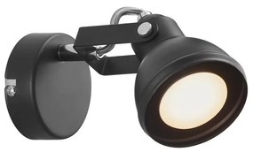 NORDLUX Aslak fali lámpa, fekete, GU10, max. 35W, 8cm átmérő, 45721003