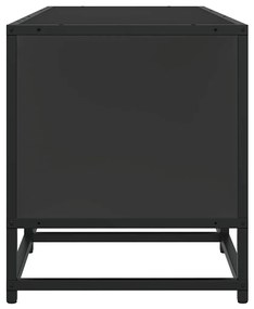 fekete szerelt fa és fém TV-szekrény 120x35x41 cm