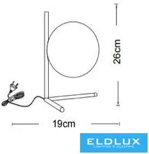 UNIVERSO Asztali lámpa 1xG9 max.10w 260x190mm IP20 Óarany 3év
