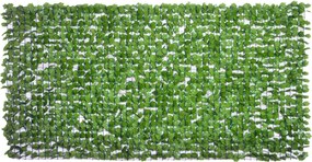 Outsunny Mesterséges Sövény Privacy Screen, UV Védelemmel Ellátott Védőfény, Zöld Erkély Privacy Screen, Levéllel Ellátott Kerítés Privacy Screen, Söv