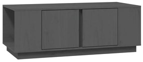 Szürke tömör fenyőfa dohányzóasztal 110x50x40 cm