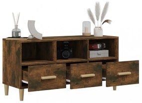füstös tölgy színű szerelt fa TV-szekrény 102 x 36 x 50 cm