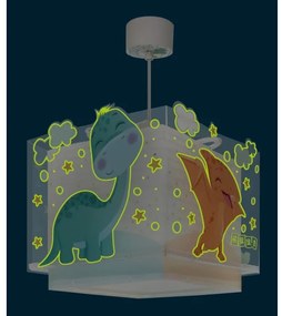 Dalber 63452 - Gyerek csillár BABY DINOS 1xE27/15W/230V, vidám, színes kivitel