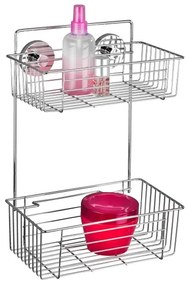 WENKO 20889100 - VACUUM-LOC kerek polc, acél, 26x38 cm, fényes króm