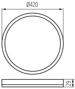 Kanlux 31504 - LED Fürdőszobai mennyezeti lámpa AZPO LED/22W/230V átm. 42 cm IP54 fehér