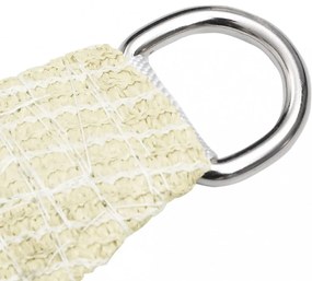krémszínű HDPE napvitorla 160 g/m² 6 x 6 m