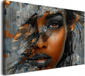 Vászonkép falikép nappaliba női arc portré 80x120cm