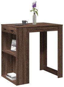 barna tölgy színű szerelt fa bárasztal 102 x 70 x 103,5 cm