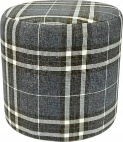 Puff kerek lobox sötét szürke fonott rács