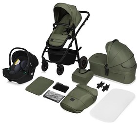 Lionelo - Kombinált 3 az 1-ben babakocsi AMBER PLUS Green Forest