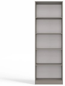 R60 polcos szekrény, könyvtartó, 60x182x30 cm, agyag színű