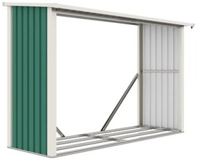 G21 WOH 335 tüzifa tároló - 242 x 89 cm, zöld