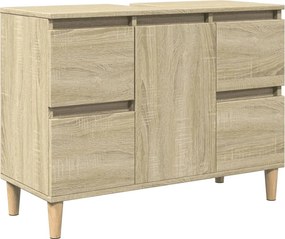 vidaXL sonoma tölgy színű szerelt fa mosdószekrény 80 x 33 x 60 cm