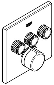 GROHE 29149000 - SMARTCONTROL falba épített csaptelep takarólemez 158 × 158 mm króm