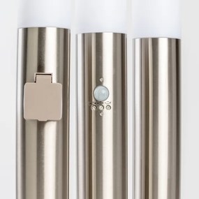 BRILAGI - Kültéri lámpa mozgásérzékelővel ELIA 1xE27/20W/230V IP44 100 cm króm