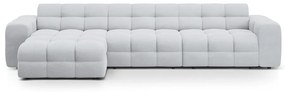 Világosszürke sarokkanapé (bal oldali-heverő résszel) Kendal – Micadoni