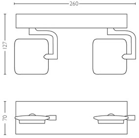 Philips 53192/48/P0 - LED Spotlámpa MILLENNIUM 2xLED/4,5W/230V