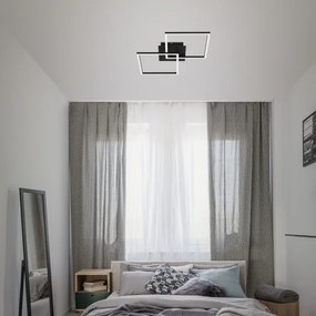 Briloner 3210-015 - LED dimmelhető mennyezeti lámpa FRAME 2xLED/11W/230V fekete
