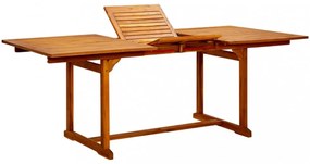 tömör akácfa kerti étkezőasztal (150-200) x 100 x 75 cm