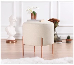 Krémszínű puff Copper – Artie