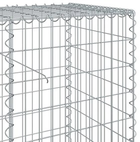 horganyzott vas gabion kosár fedéllel 1200 x 50 x 100 cm